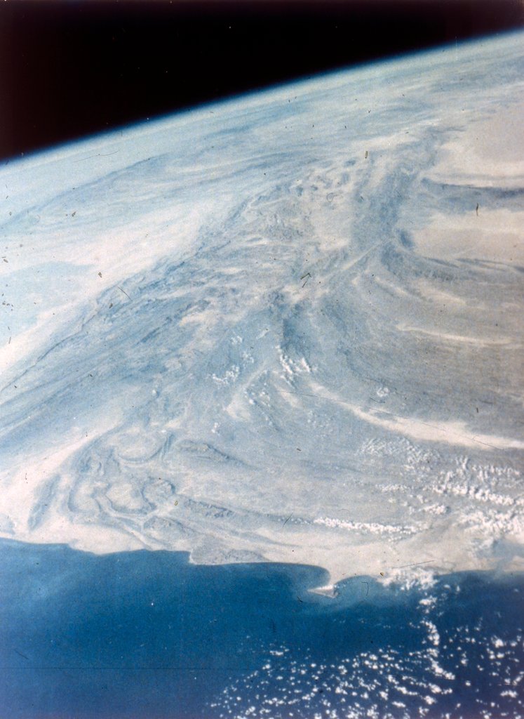 Detail of India-Pakistan boundary seen from aboard the second Space Shuttle flight, November 1981 by NASA