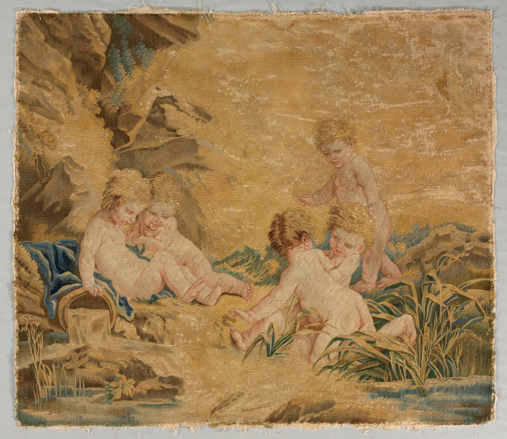 Detail of Children Playing: The Bath, 1700s by Charron