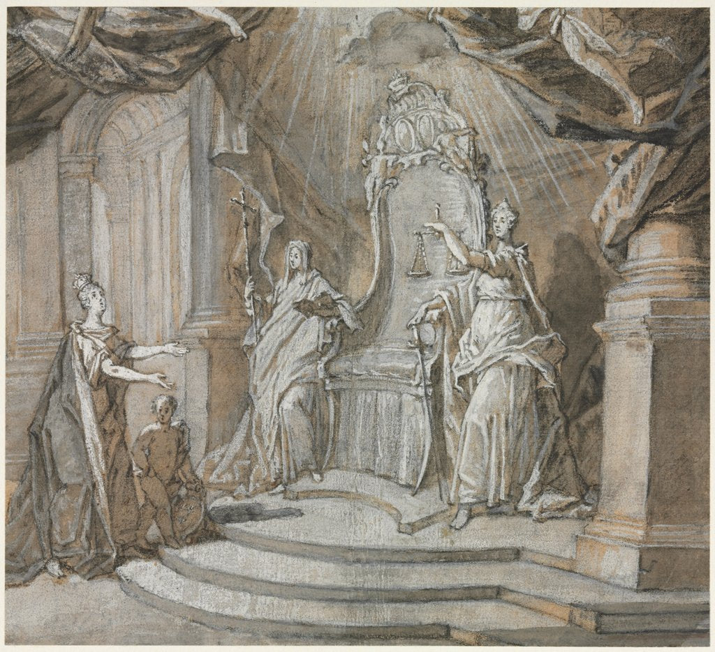 Detail of Madame de Maintenon Returning to the Catholic Church [1], 1700s by Charles Dominique Joseph Eisen