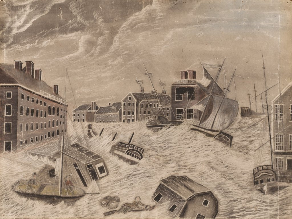 Detail of Market Square, Providence, Rhode Island, During the Great September Gale, 1815, 1815 by Unknown