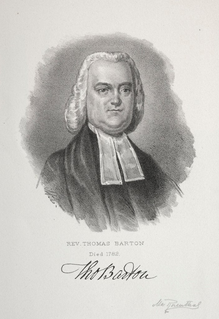 Detail of Rev. Thomas Barton by Max Rosenthal