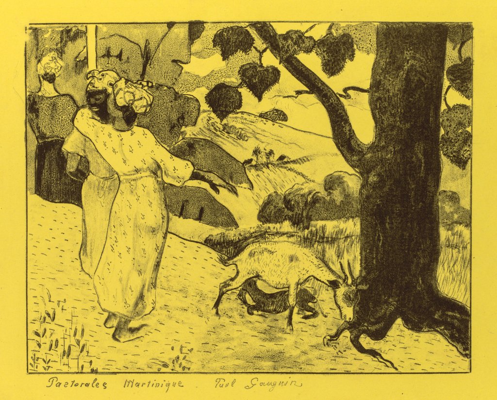 Detail of Volpini Suite: Martinique Pastoral, 1889 by Paul Gauguin