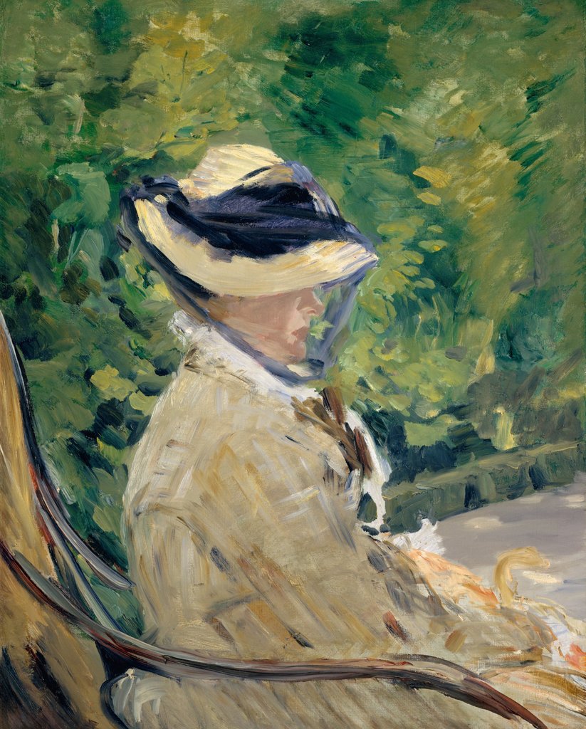 Detail of Madame Manet at Bellevue, 1880 by Edouard Manet