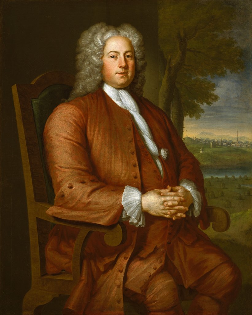 Detail of Francis Brinley, 1729 by John Smibert