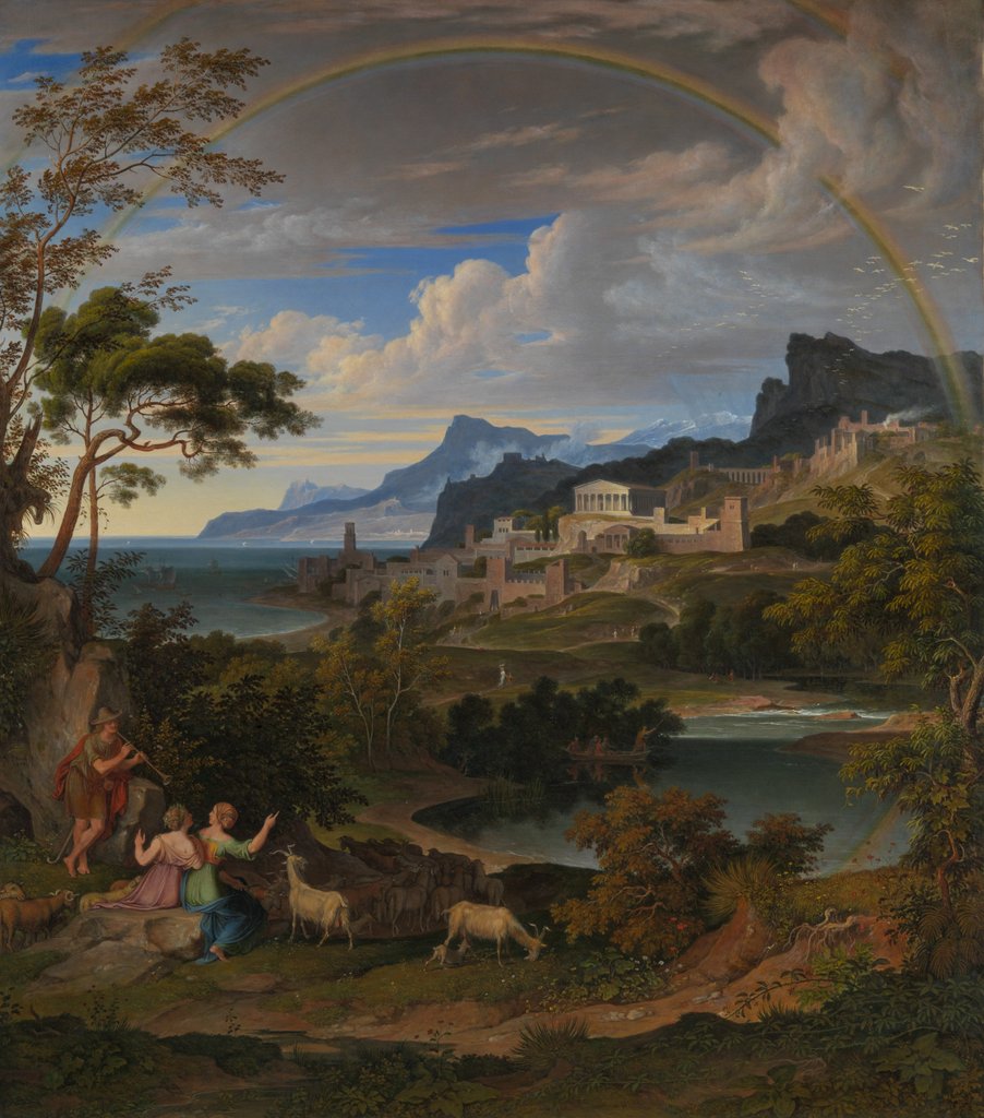 Detail of Heroic Landscape with Rainbow, 1824 by Joseph Anton Koch