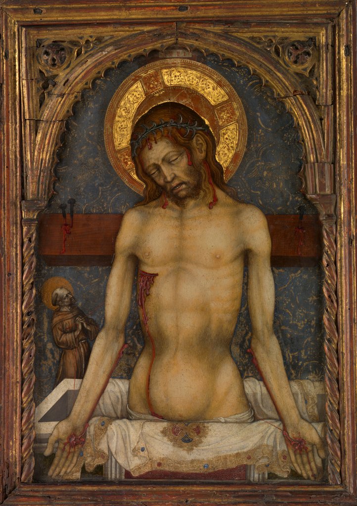 Detail of The Man of Sorrows, ca. 1430 by Michele Giambono