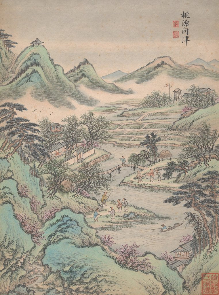 Detail of Eight landscapes, 1699 by Lu Han