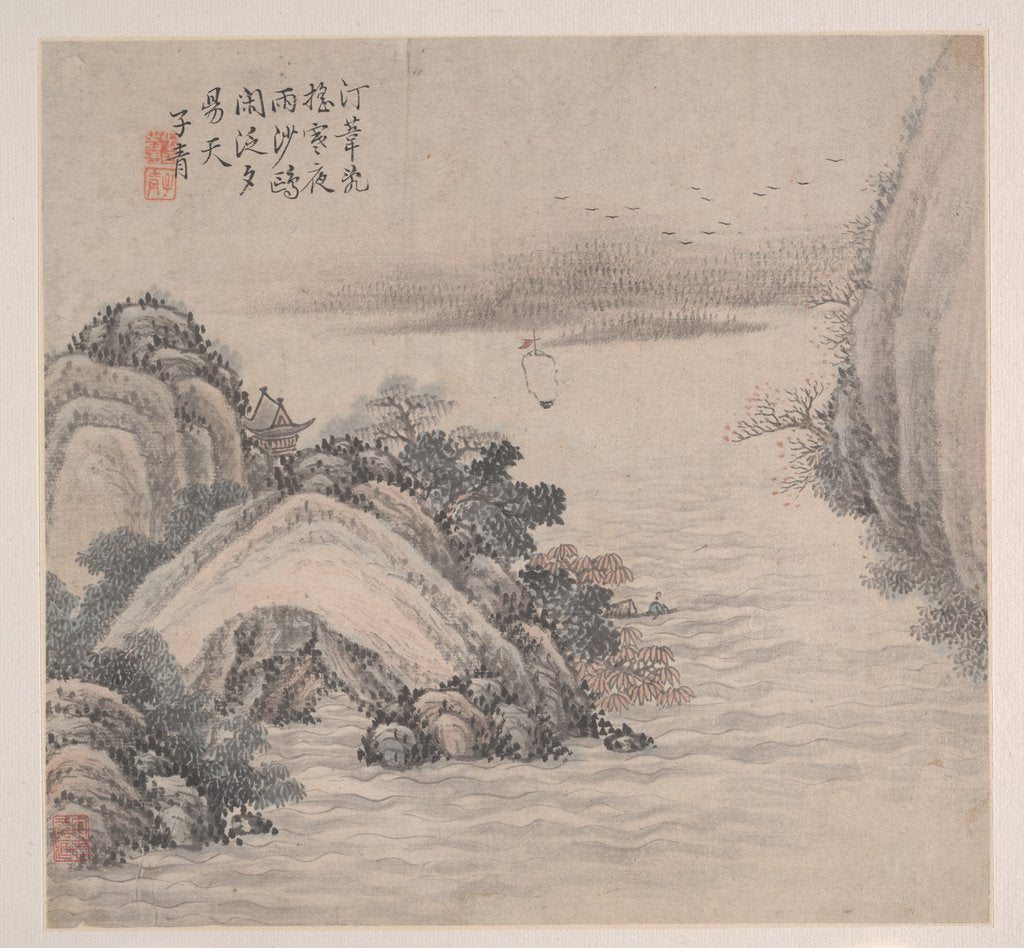 Detail of Landscapes, dated 1875 by Zhang Zhiwan