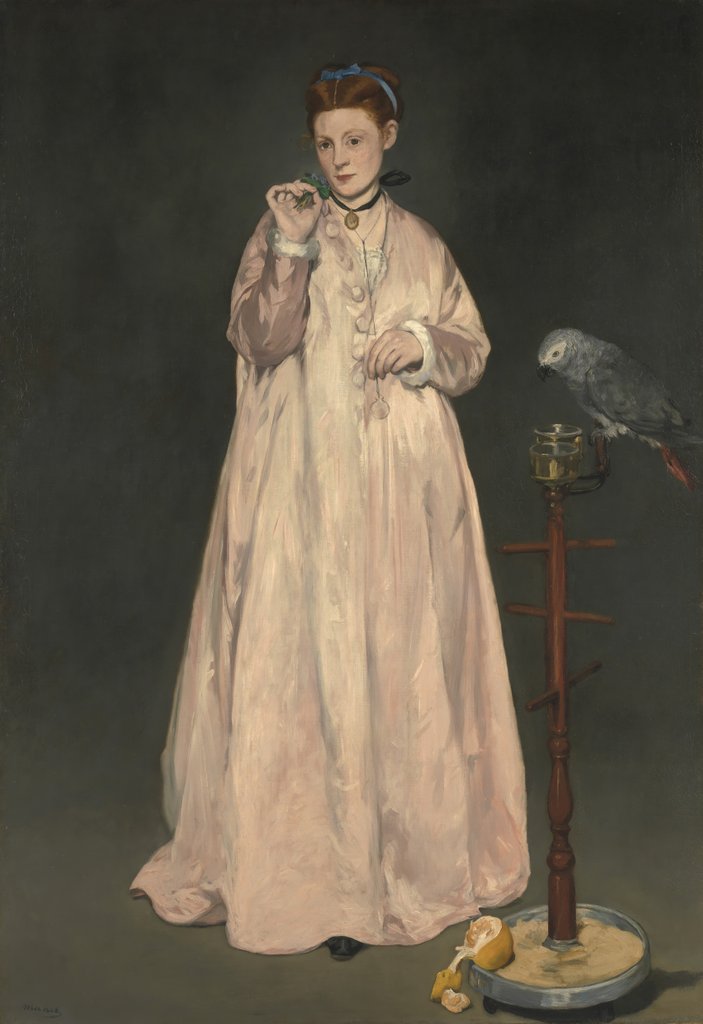 Detail of Young Lady in 1866, 1866 by Edouard Manet