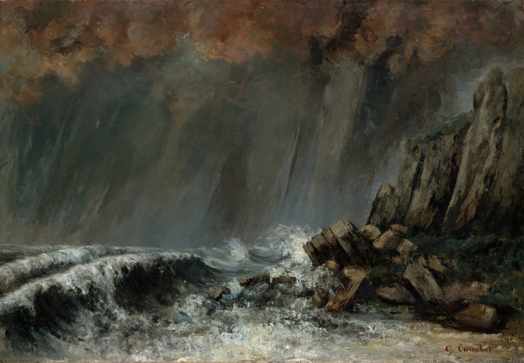 Detail of Marine: The Waterspout, 1870 by Gustave Courbet