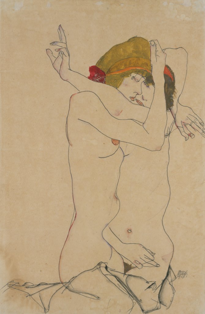 Detail of Two Women Embracing, 1913 by Egon Schiele