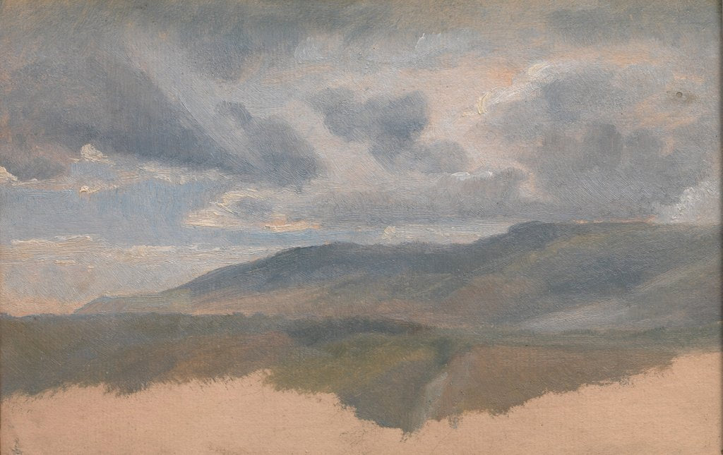 Detail of Landscape Study with Clouds, ca. 1829-31 by Emile Charles Joseph Loubon