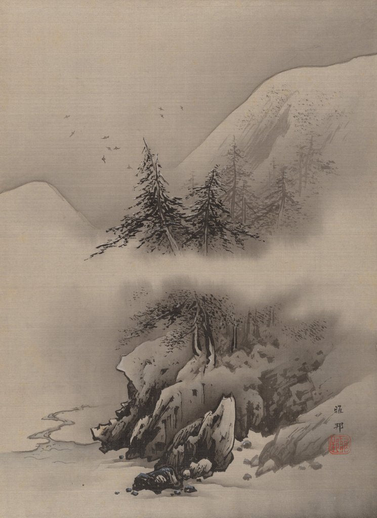 Detail of Snow Landscape, ca. 1885-89 by Hashimoto Gaho