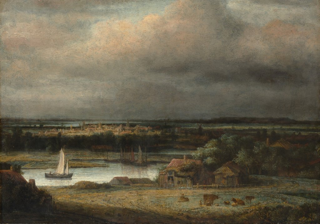 Detail of Wide River Landscape, ca. 1648-49 by Philip Koninck