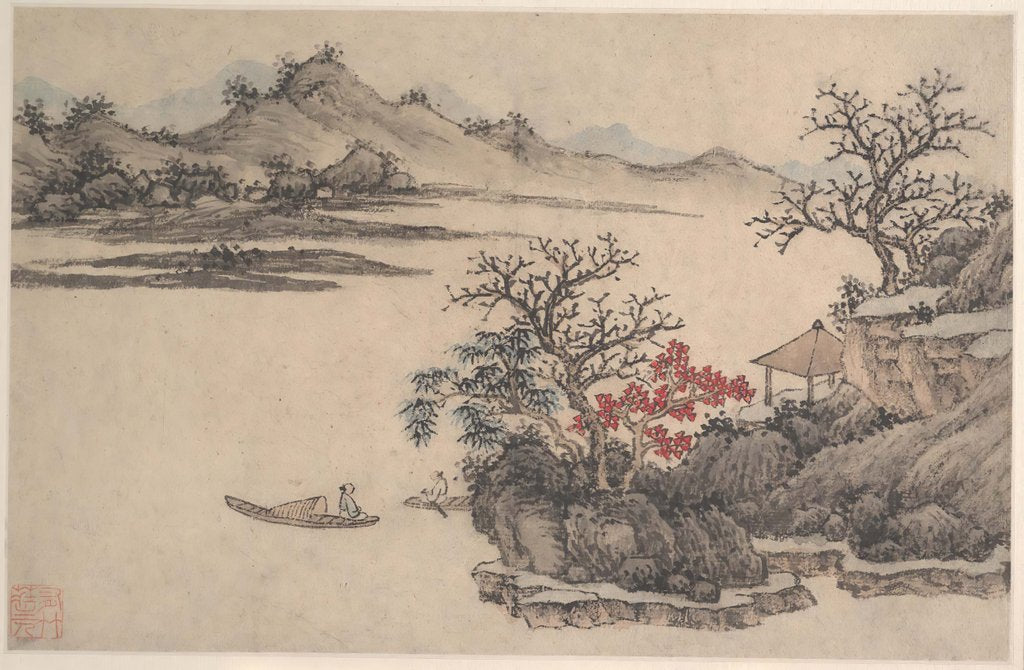 Detail of Landscape with Autumn Foliage by Shen Zhou