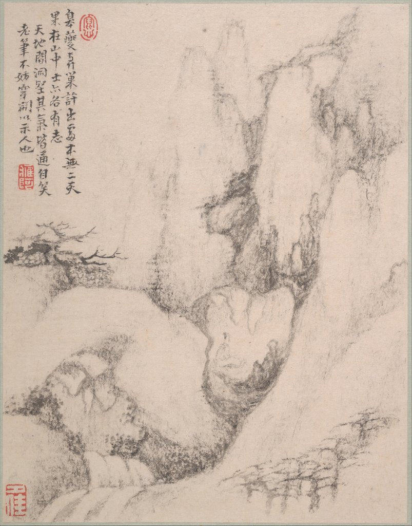 Detail of Landscapes, late 17th century by Dai Benxiao