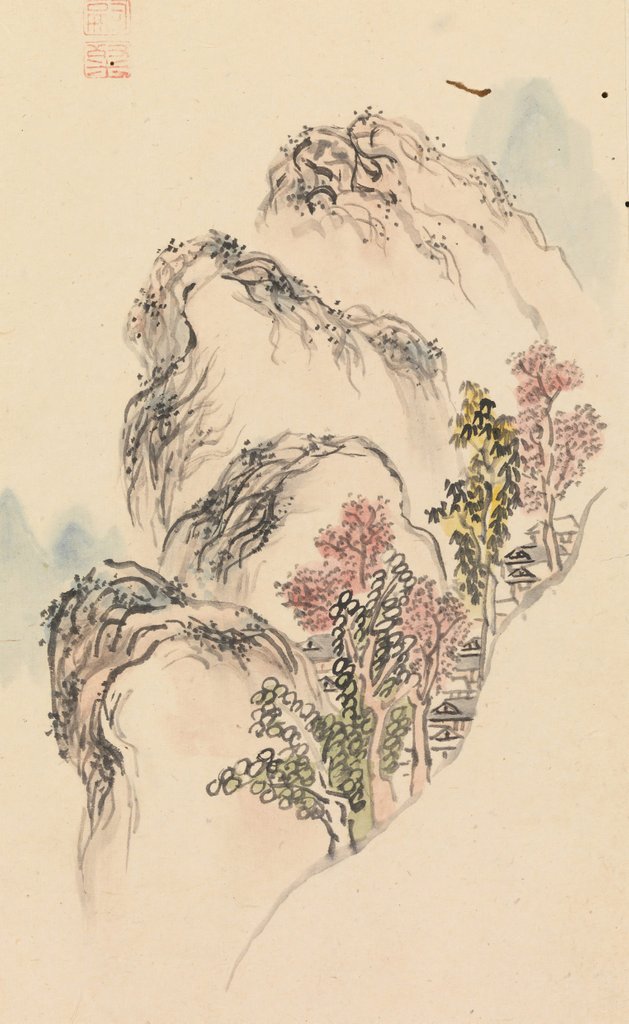 Detail of Album of Landscape Paintings, late 18th century by Kuwayama Gyokushu