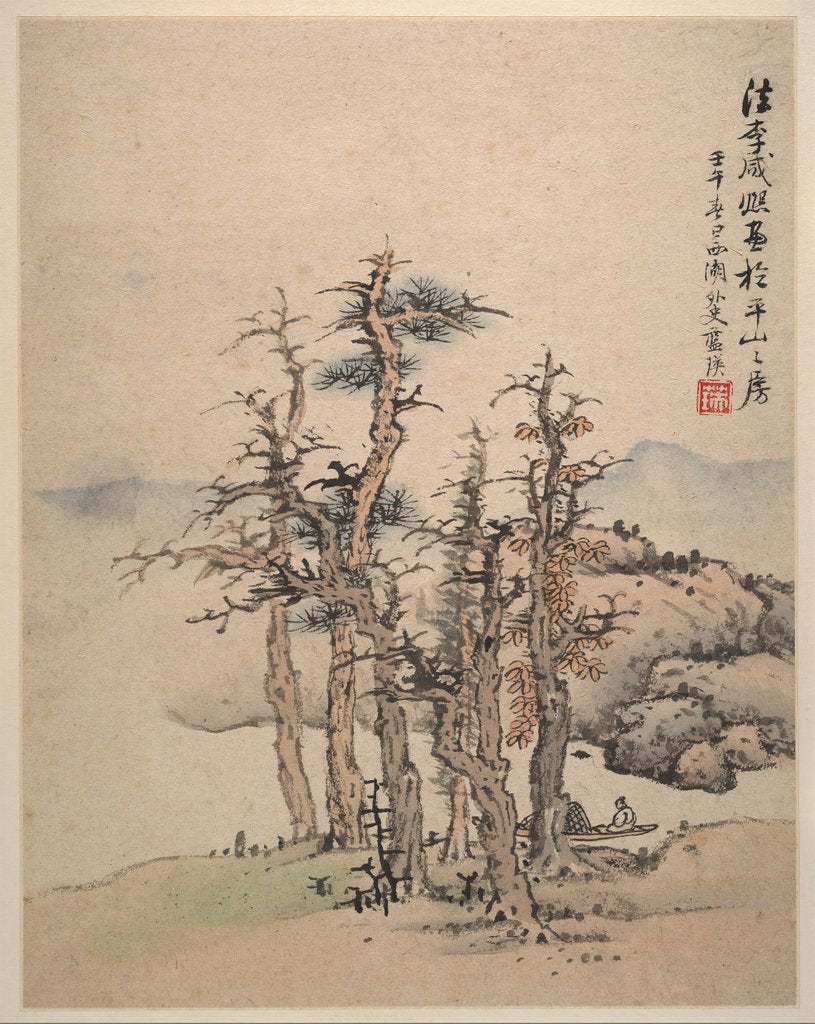 Detail of Landscapes after Song and Yuan masters, 1642 by Lan Ying