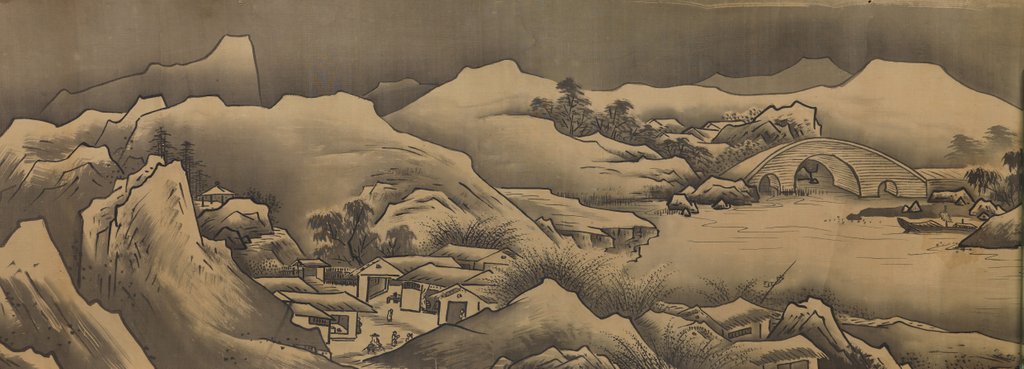 Detail of Landscape, 17th century by Unkoku Toban