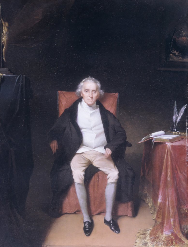 Detail of Charles Carroll of Carrollton, ca. 1830 by William James Hubard