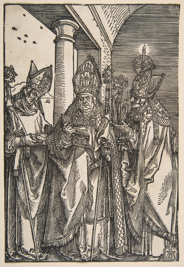 Detail of Saints Nicholas, Ulrich and Erasmus by Albrecht Dürer