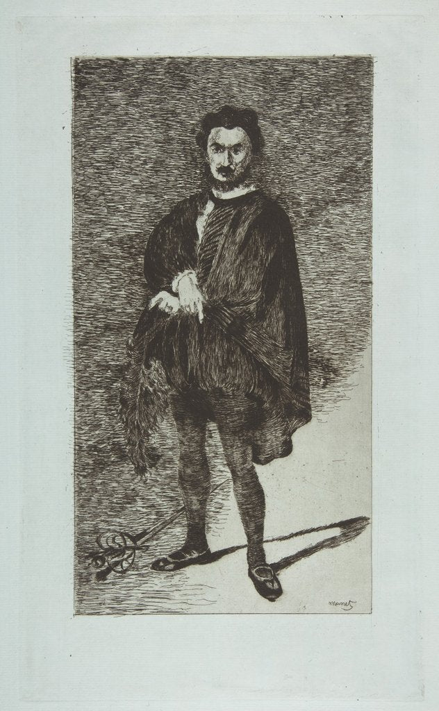 Detail of The Tragic Actor: Rouvière in the Role of Hamlet, 1865-66 by Edouard Manet