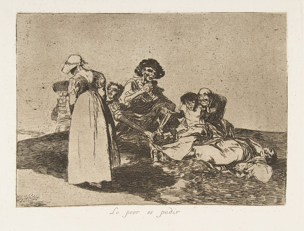 Detail of Plate 55 from 'The Disasters of War': 'Th…, 1811-12 by Francisco Goya