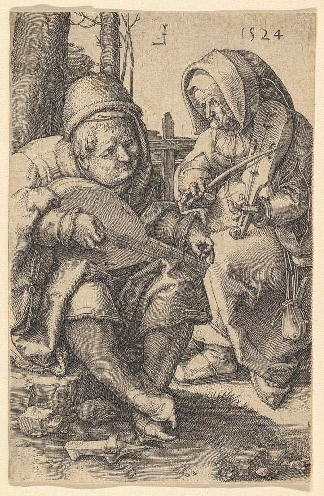 Detail of The Musicians, 1524 by Lucas van Leyden