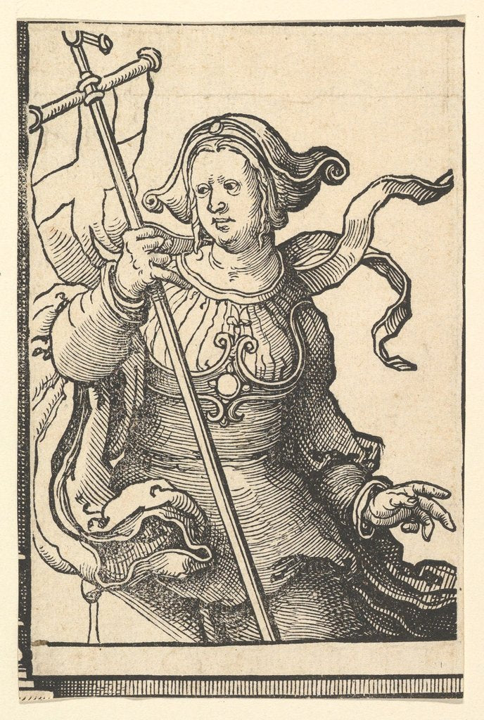 Detail of Phrygian Sibyl, from the series of Sibyls, ca. 1530 by Lucas van Leyden