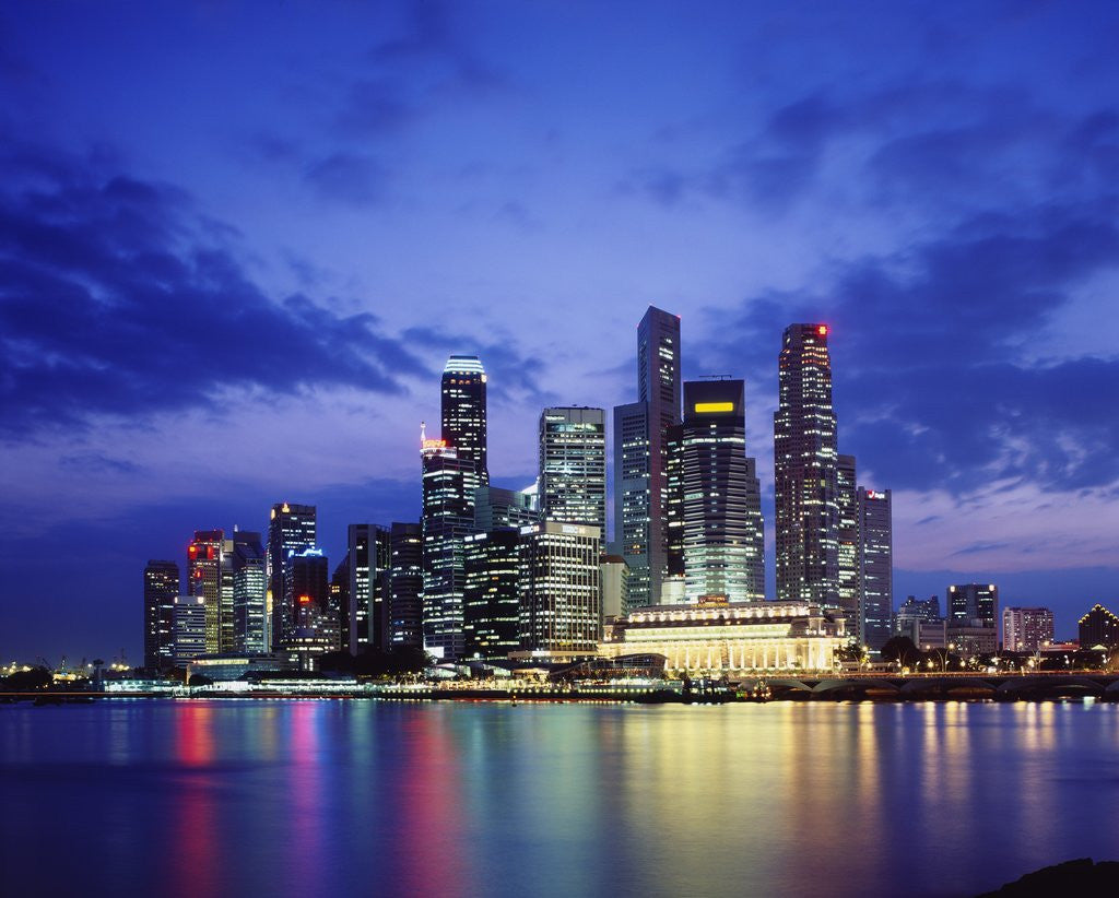 Detail of Singapore Skyline by Corbis