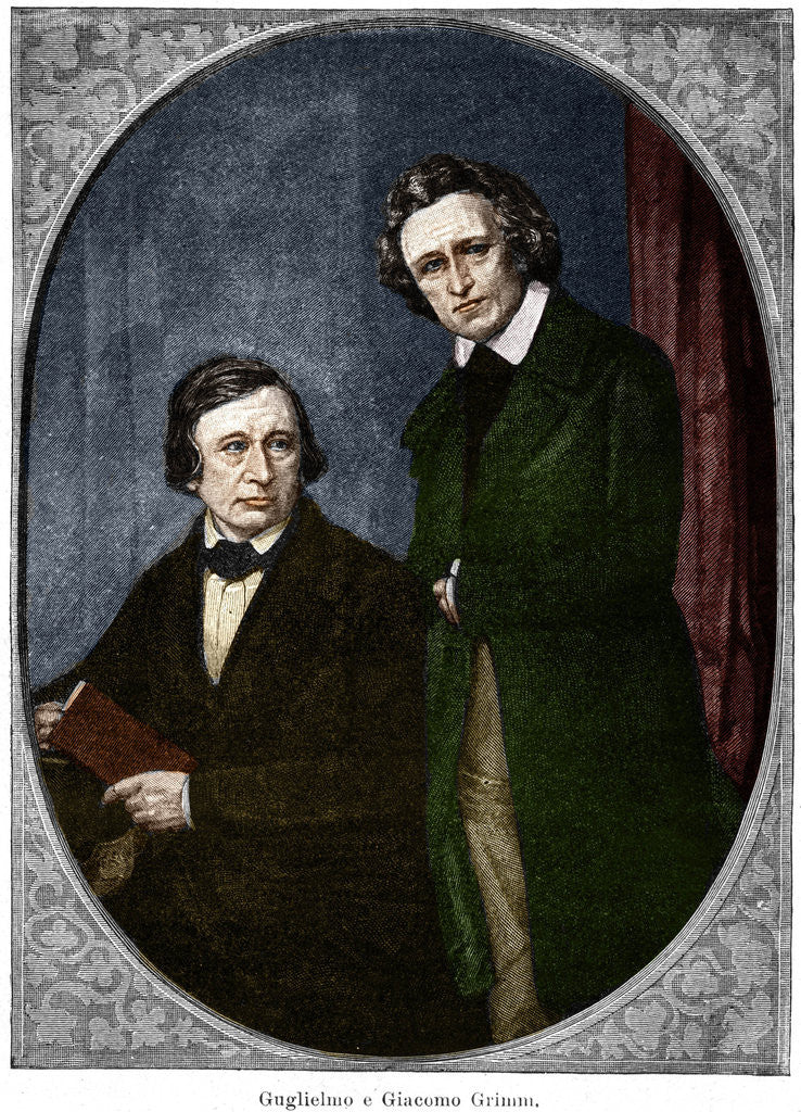 Detail of Portrait of Jacob and Wilhelm Grimm by Corbis