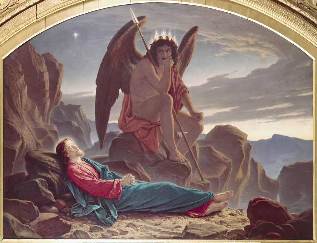Detail of Satan Watching the Sleep of Christ by Noel Paton