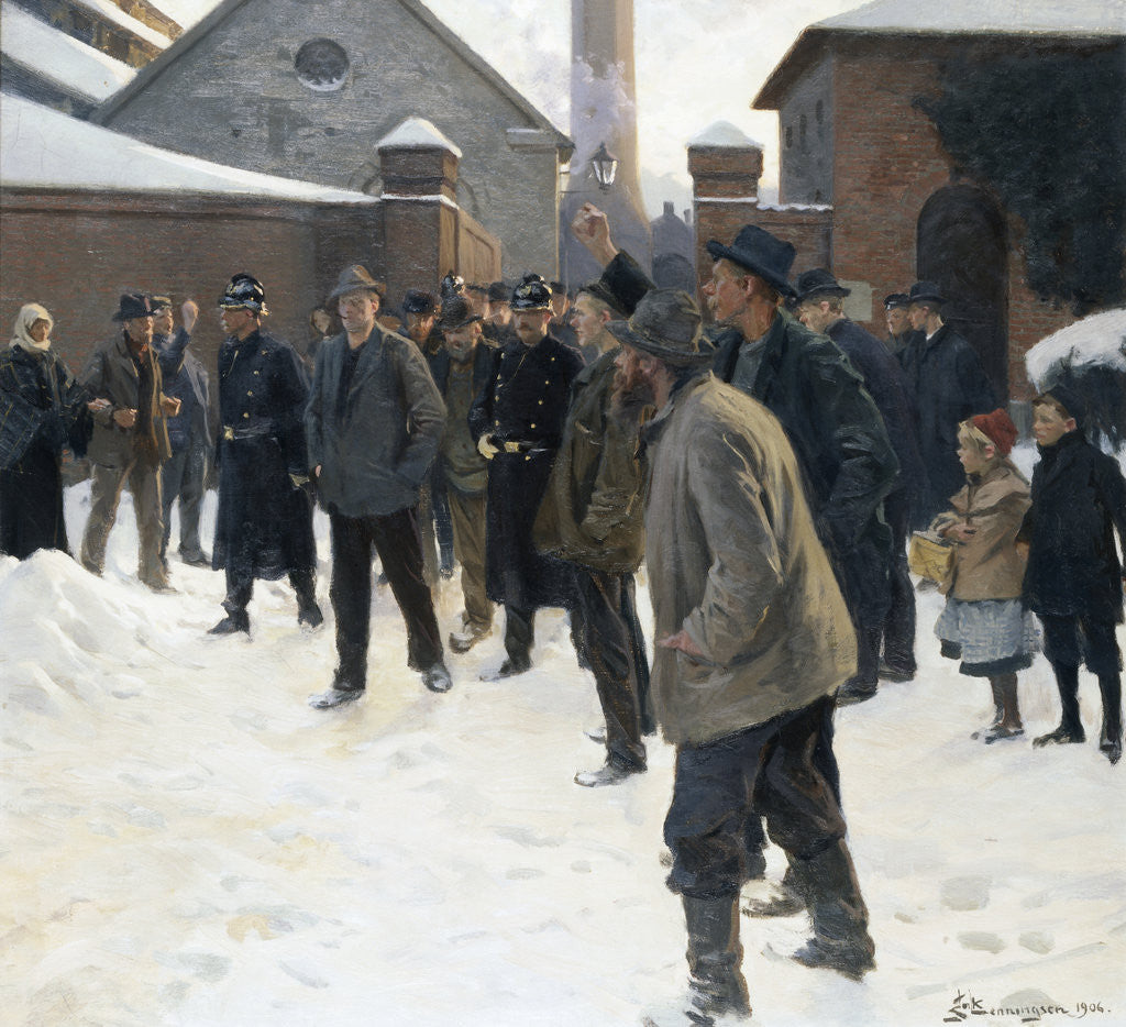 Detail of The Strike by Erik Ludvig Henningsen