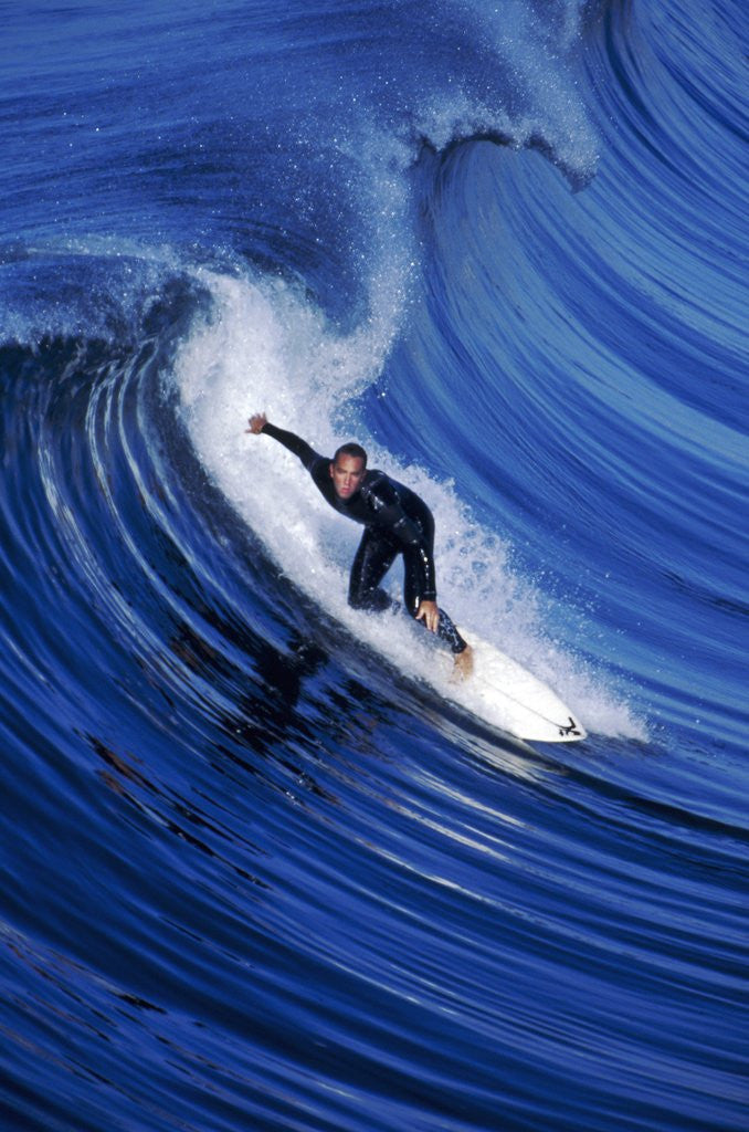 Detail of Surfer Riding a Wave by Corbis