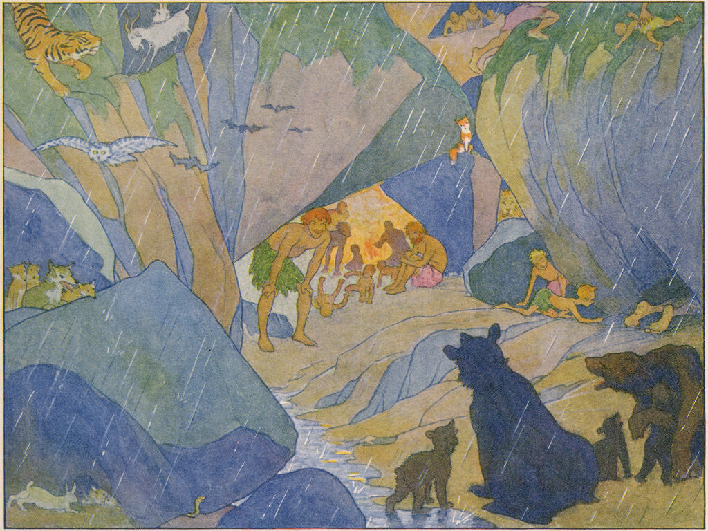 Detail of The Cave Dwellers by E. Boyd Smith