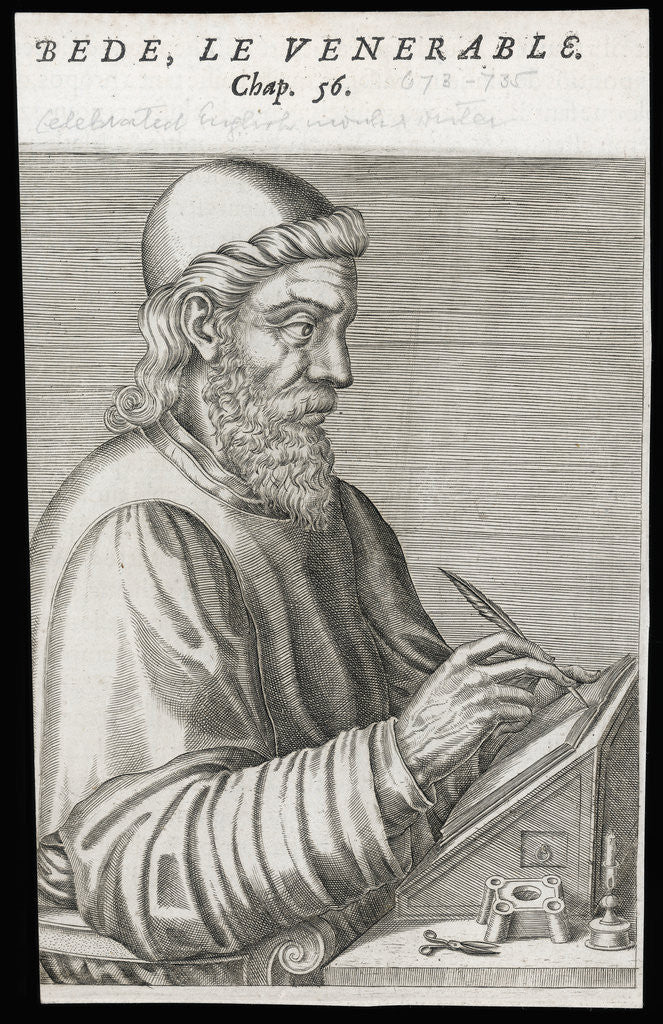 Detail of Bede, Le Venerable Engraving by Corbis