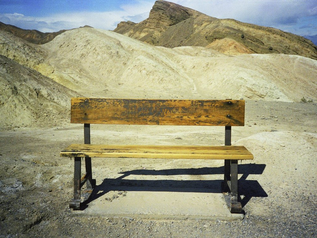 Detail of Bench in Death Valley Desert by Corbis