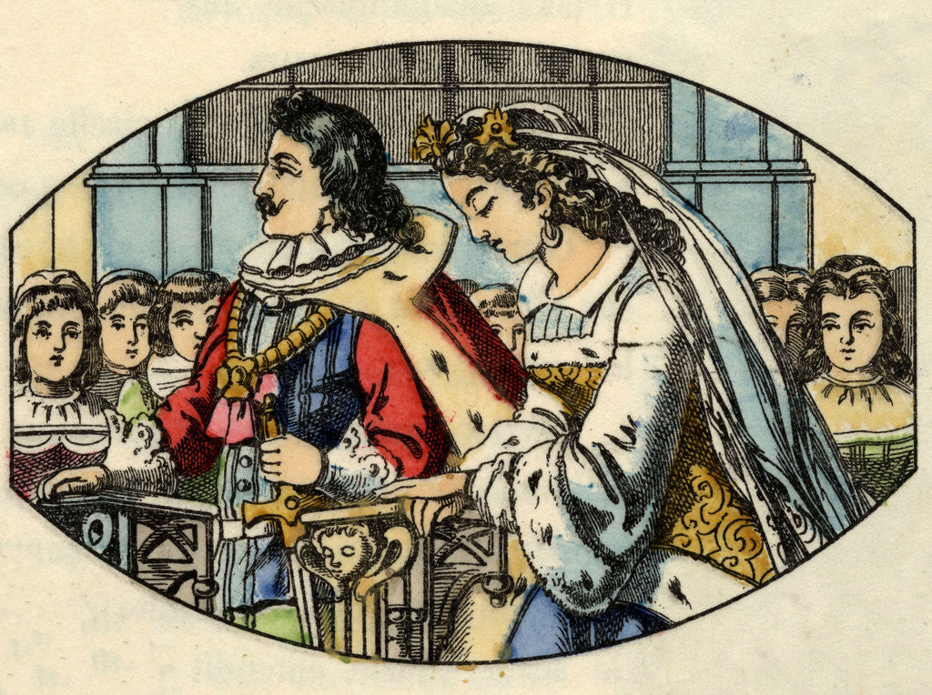 Detail of Illustration of the Marriage of Cinderella and the Prince by Corbis