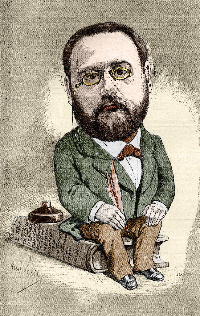 Detail of Caricature of Emile Zola by Andre Gill