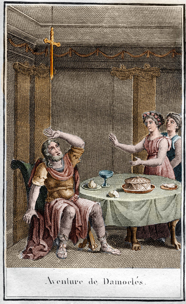 Detail of Illustration of the Sword of Damocles by Corbis