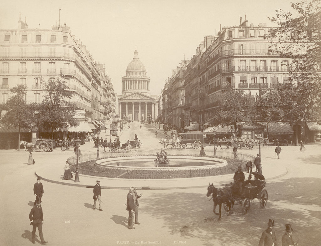 Detail of 19th Century Paris Street Scene by Corbis