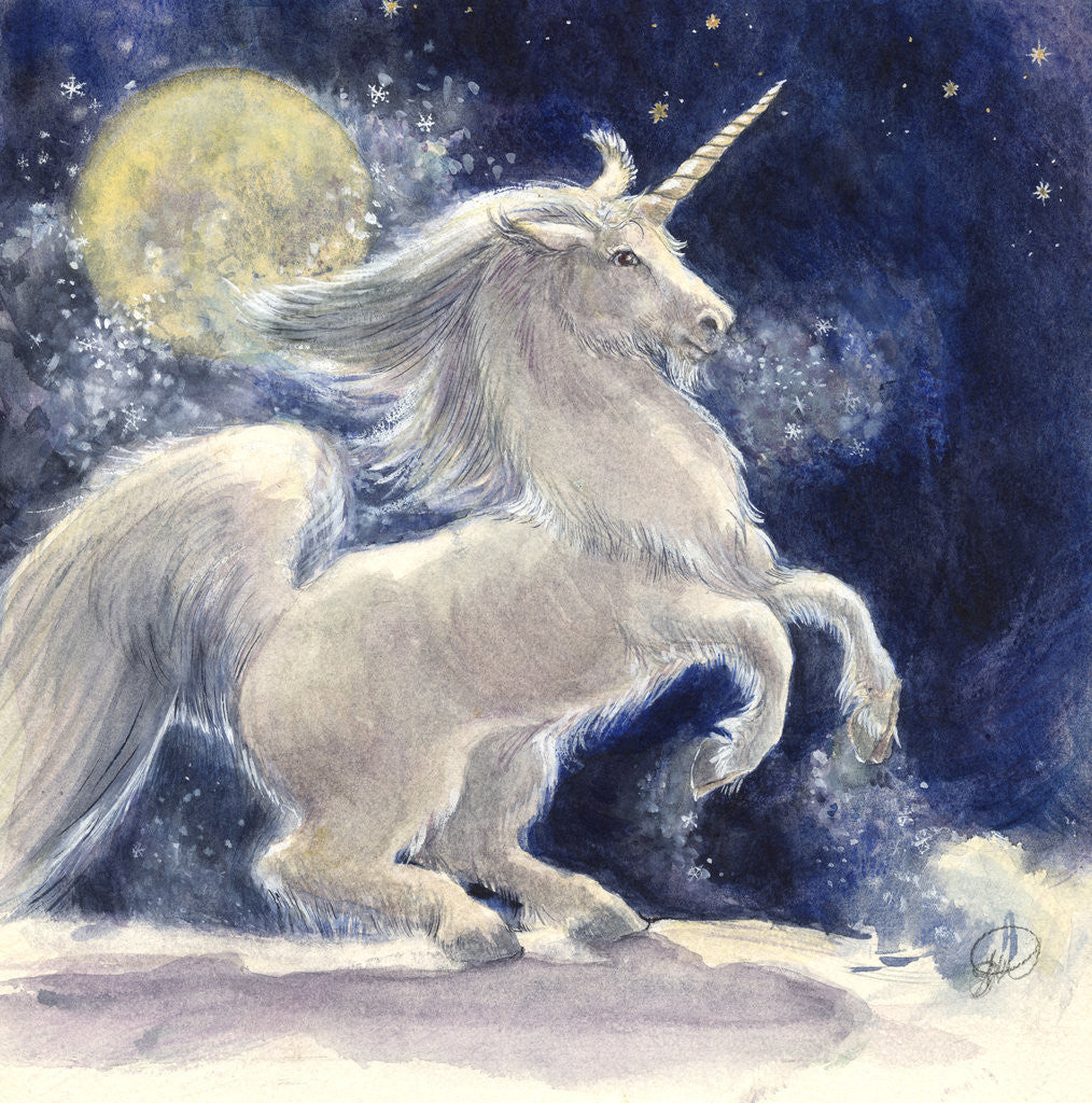 Detail of The Winter Unicorn by Alexandra Day