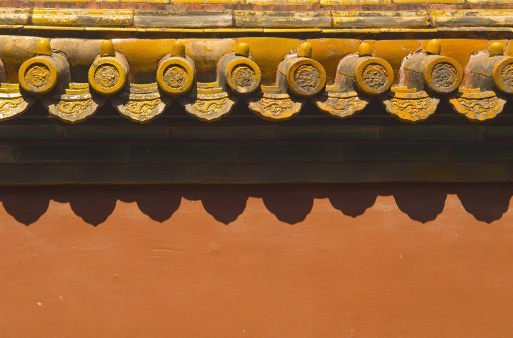 Detail of Tiles on Roof of Forbidden City by Corbis