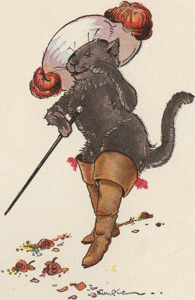 Detail of Illustration of Puss in Boots by Eulalie