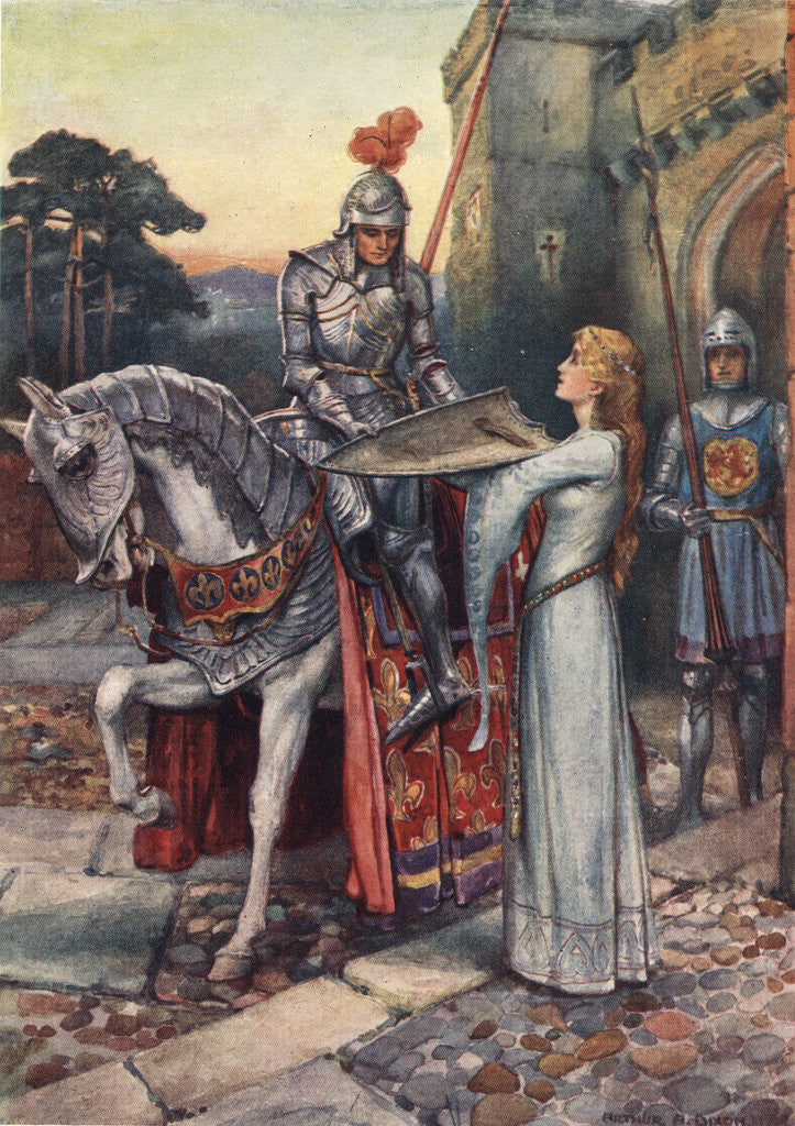 Detail of Sir Lancelot and Elaine by Arthur Dixon