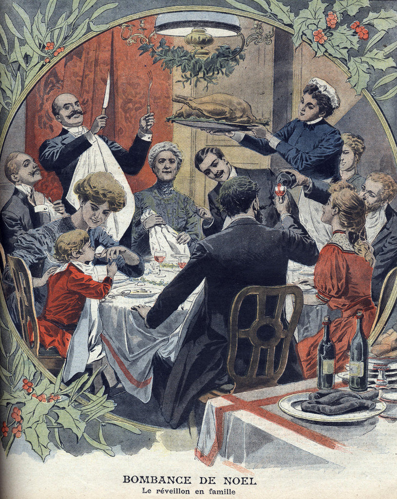 Detail of The Christmas Feast Illustration by Corbis