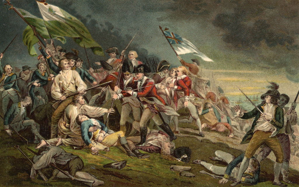 Detail of Postcard of the Death of General Warren at the Battle of Bunker Hill by Corbis