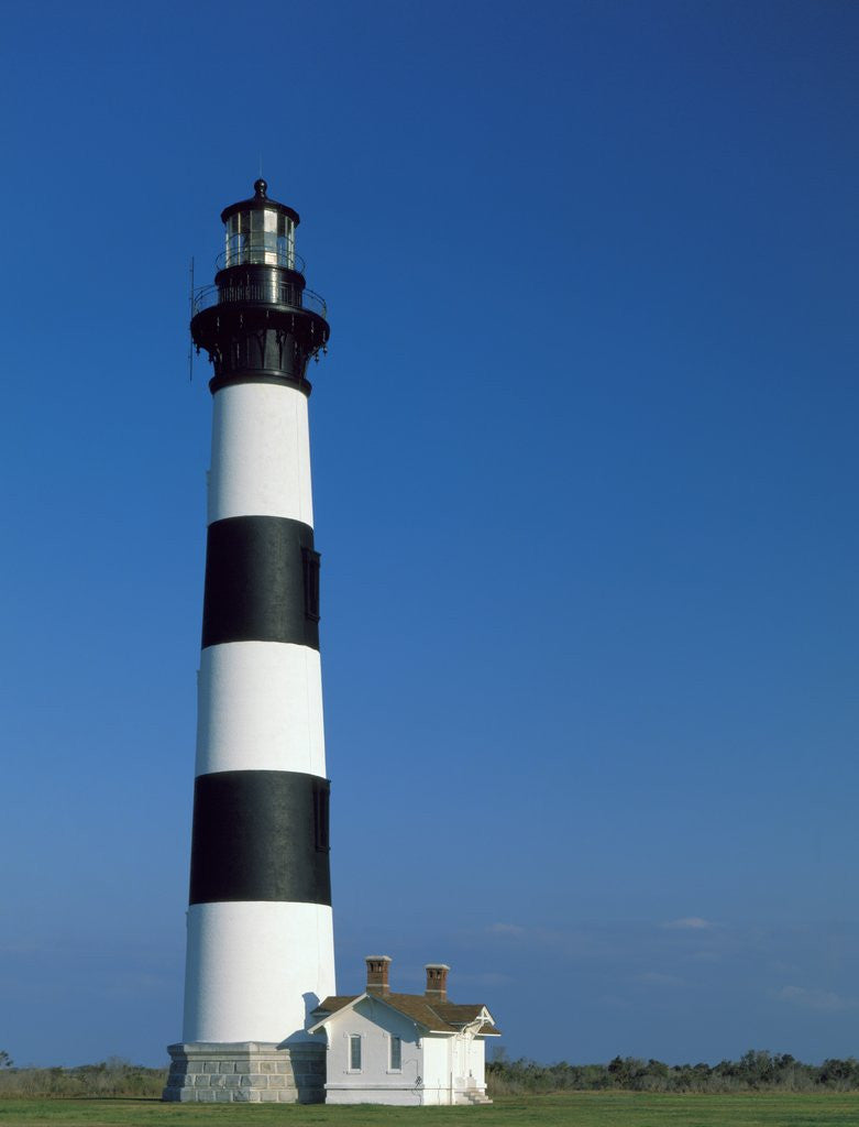 Detail of Black and White Lighthouse by Corbis