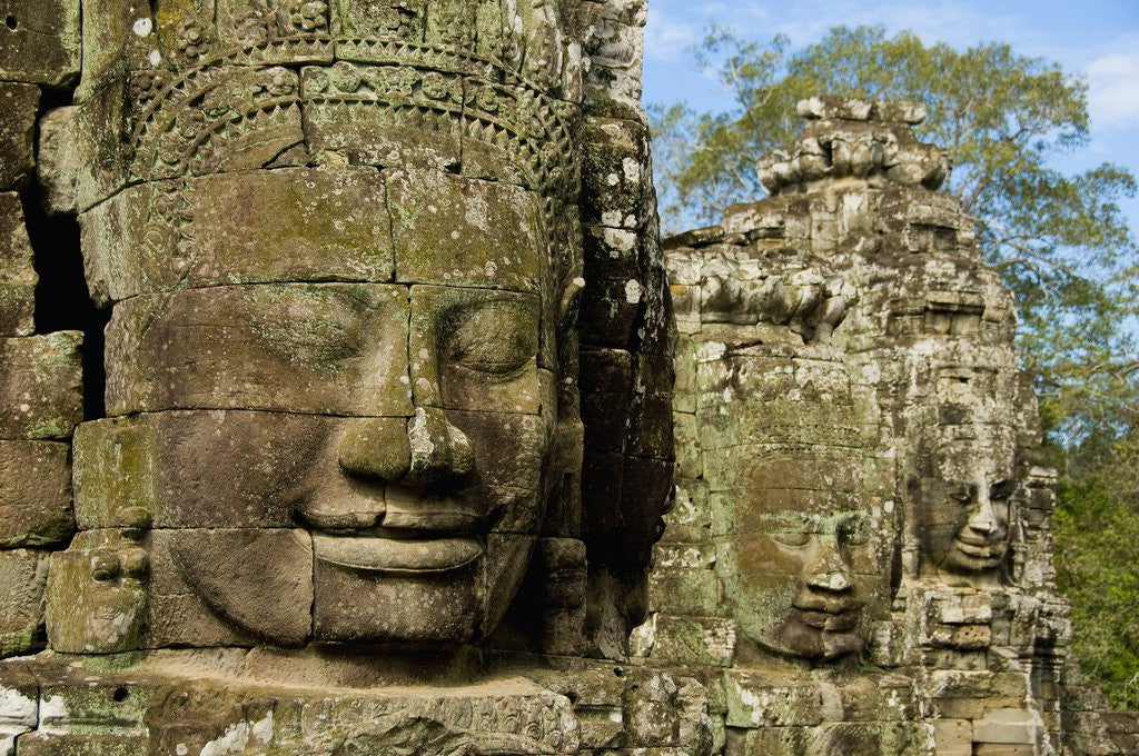 Detail of Detail of Face on Bayon Temple by Corbis