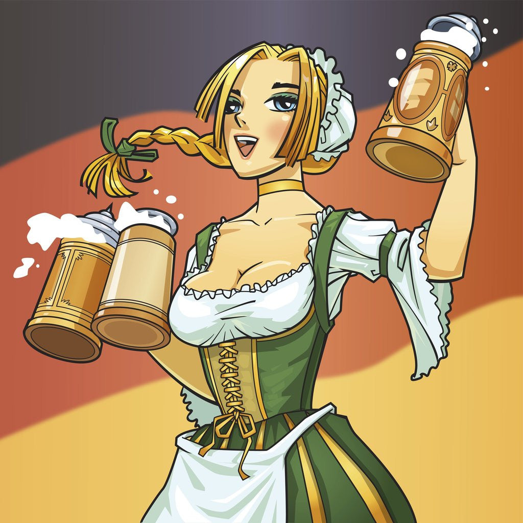 Detail of German Barmaid by Corbis